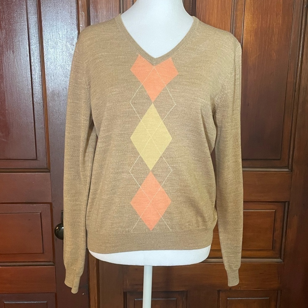 346 Brooks Brothers For Women 100% Extra Fine Italian Merino Wool Sweater Large